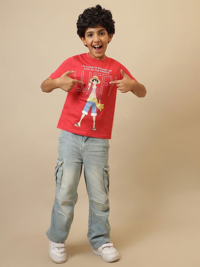 One Piece Cranberry Kids T Shirt