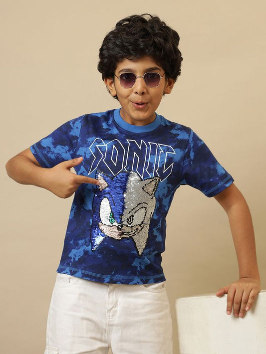 Sonic Nautical Blue Kids T Shirt