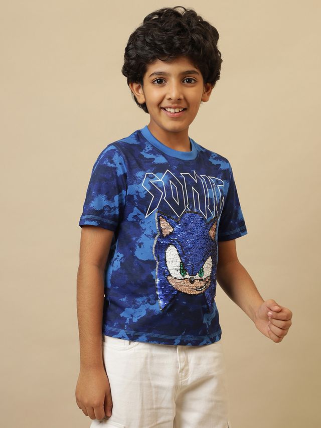 Sonic Nautical Blue Kids T Shirt