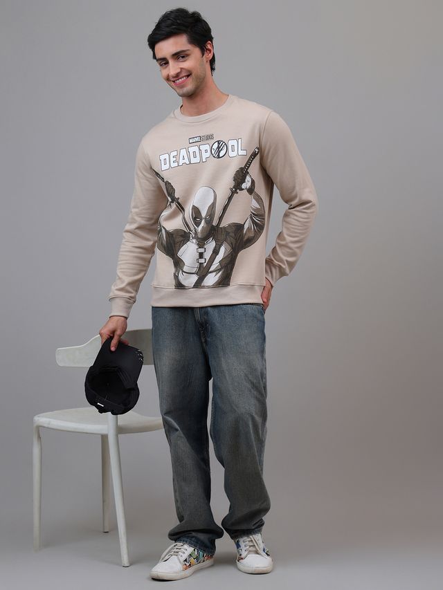 Deadpool Beige Sweatshirt