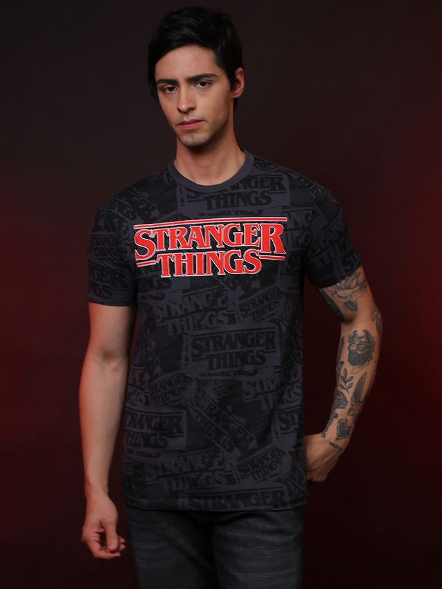 Stranger Things Charcoal T Shirt