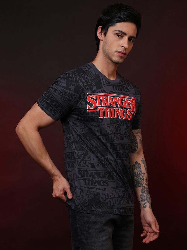 Stranger Things Charcoal T Shirt