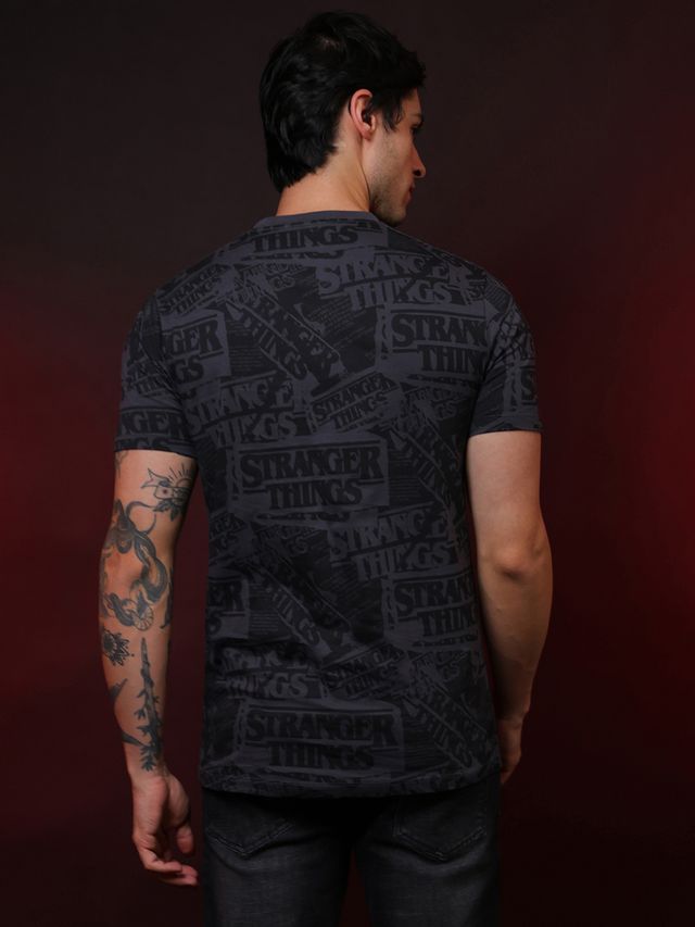Stranger Things Charcoal T Shirt