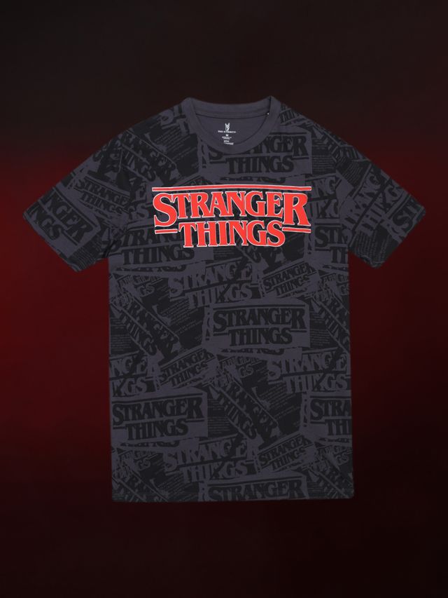 Stranger Things Charcoal T Shirt
