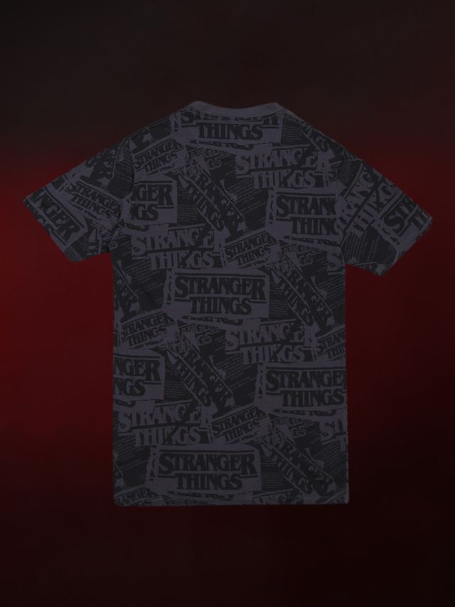 Stranger Things Charcoal T Shirt