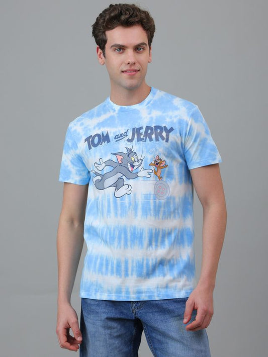 TOM & JERRY BLUE - WHITE T SHIRT