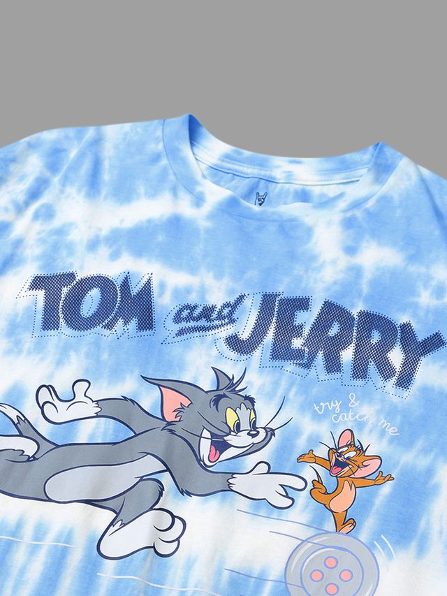 TOM & JERRY BLUE - WHITE T SHIRT