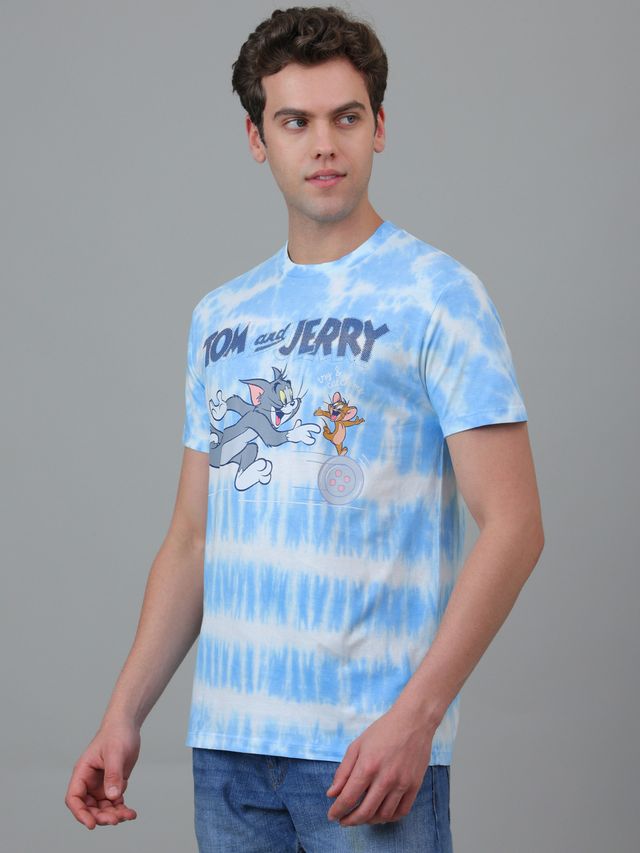 TOM & JERRY BLUE - WHITE T SHIRT