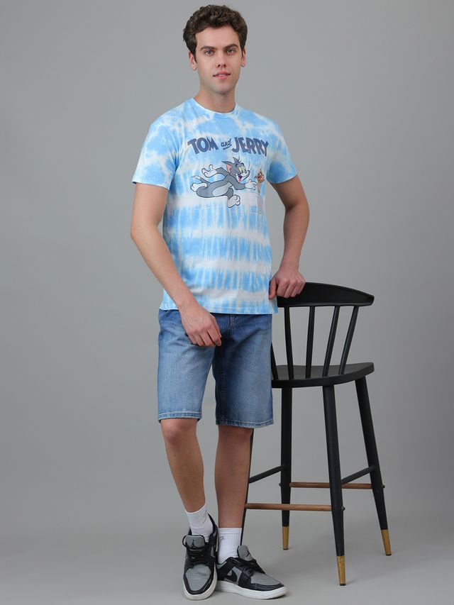 TOM & JERRY BLUE - WHITE T SHIRT