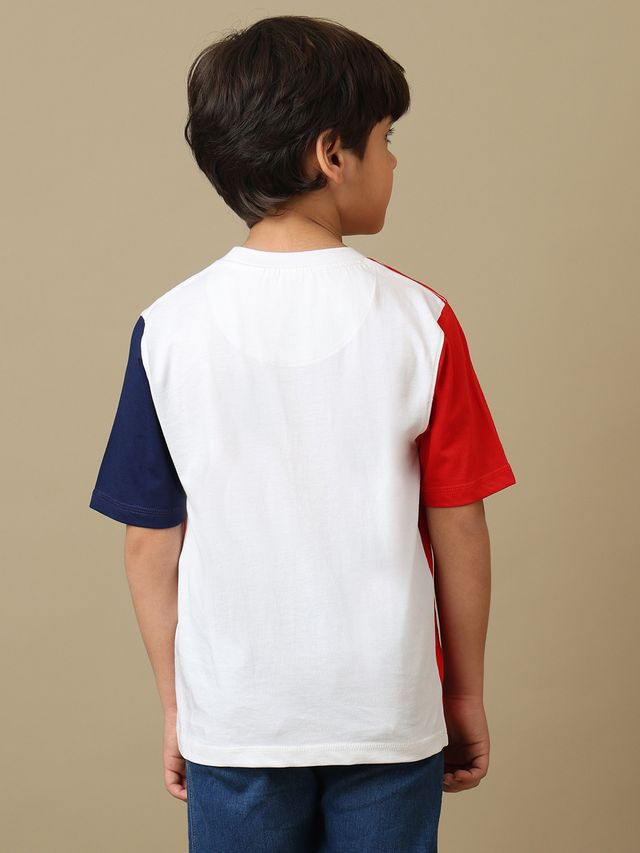 Captain America Optic White-Tomato Red-Navy Peony Kids T Shirt