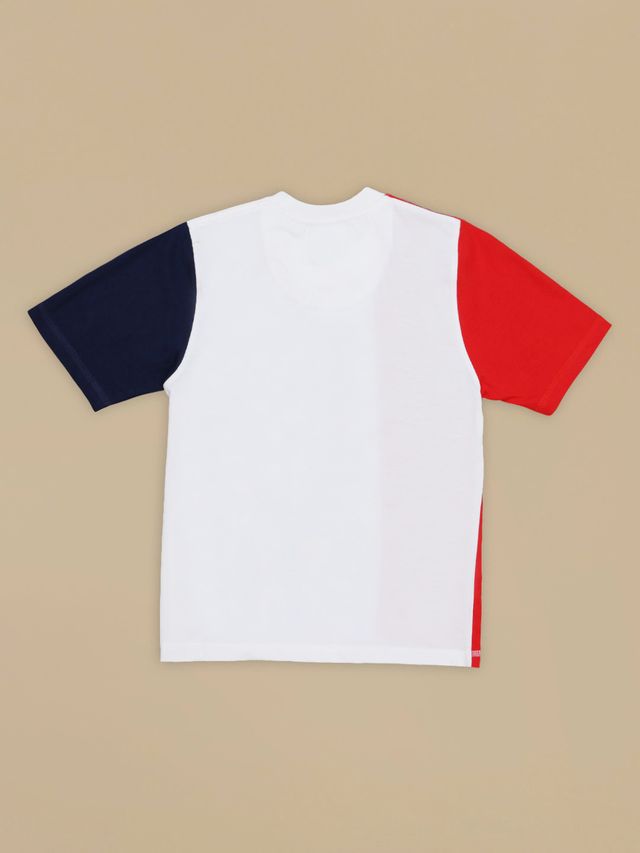 Captain America Optic White-Tomato Red-Navy Peony Kids T Shirt
