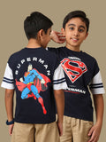 Superman Sky Captain Navy - Optic White Kids T Shirt