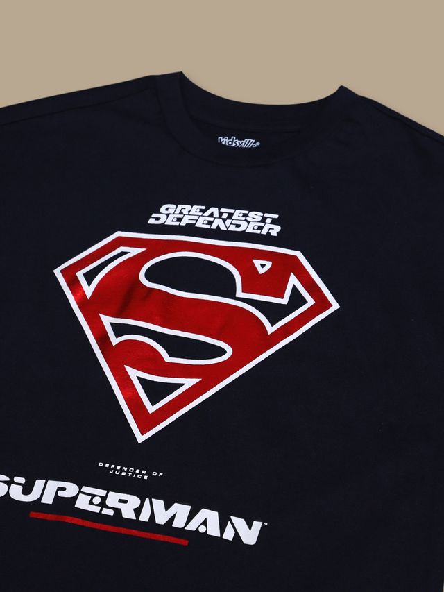 Superman Sky Captain Navy - Optic White Kids T Shirt