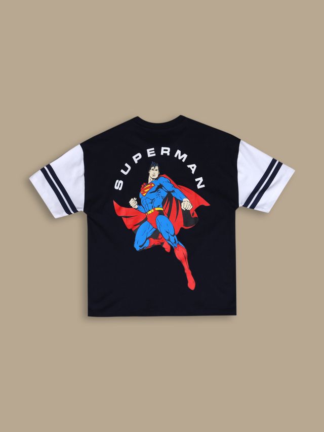 Superman Sky Captain Navy - Optic White Kids T Shirt