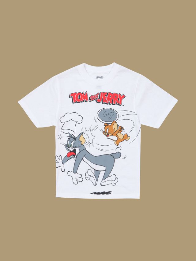 Tom & Jerry Optic White Kids T Shirt