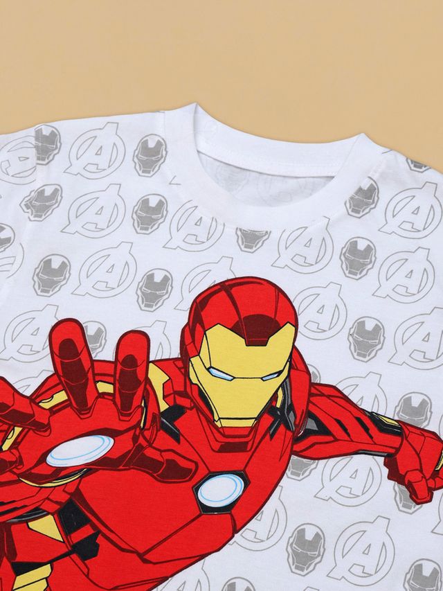 Iron Man Optic White Kids T Shirt