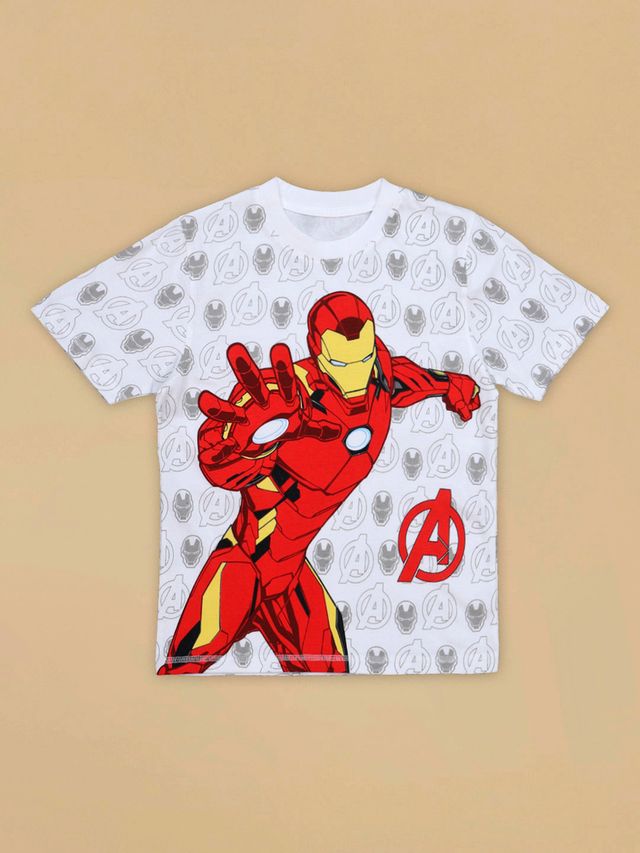 Iron Man Optic White Kids T Shirt