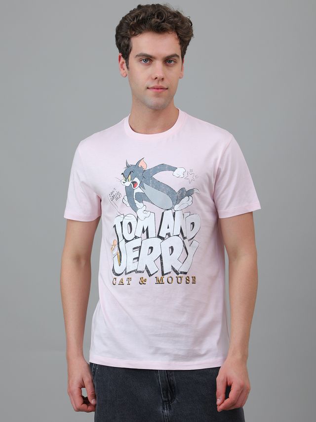 Tom & Jerry Pale Lilac T Shirt