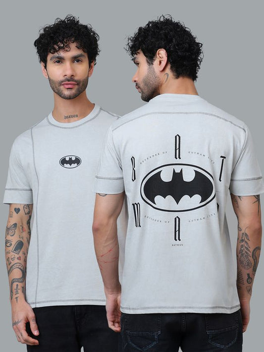 Batman Drwn Grey T Shirt