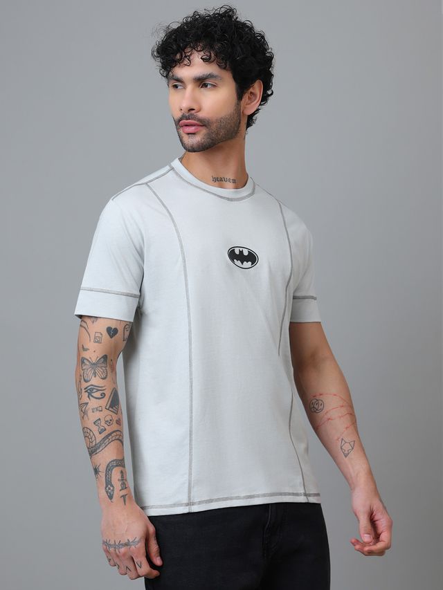 Batman Drwn Grey T Shirt