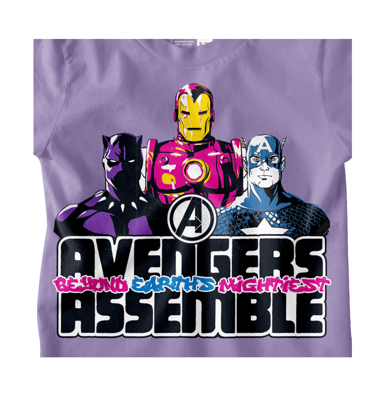 Avengers 9397 Lavender Kids T Shirt - www.entertainmentstore.in