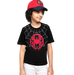 Spiderman 1462 Black/ Bright Red Kids T Shirt - www.entertainmentstore.in