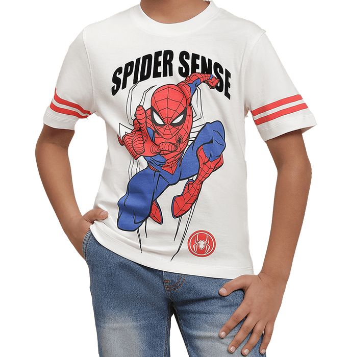 Spiderman 435 White Kids T Shirt - www.entertainmentstore.in
