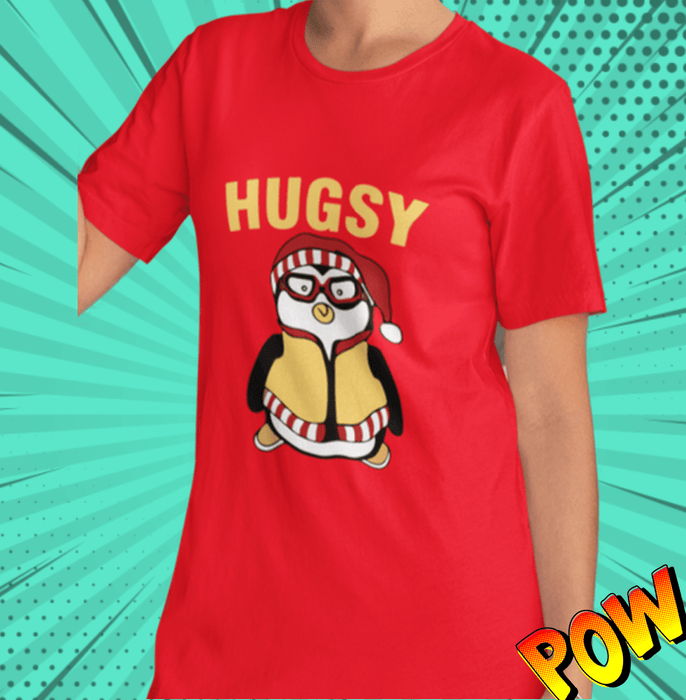 Friends Hugsy Oversize Red Mens T Shirt - www.entertainmentstore.in