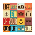 Life Beging At The End Of Your Comfort Art Print - www.entertainmentstore.in