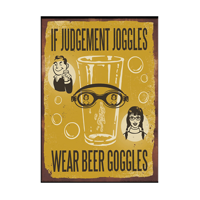 Judgement Joggles Wear Beer Goggles Art Print - www.entertainmentstore.in