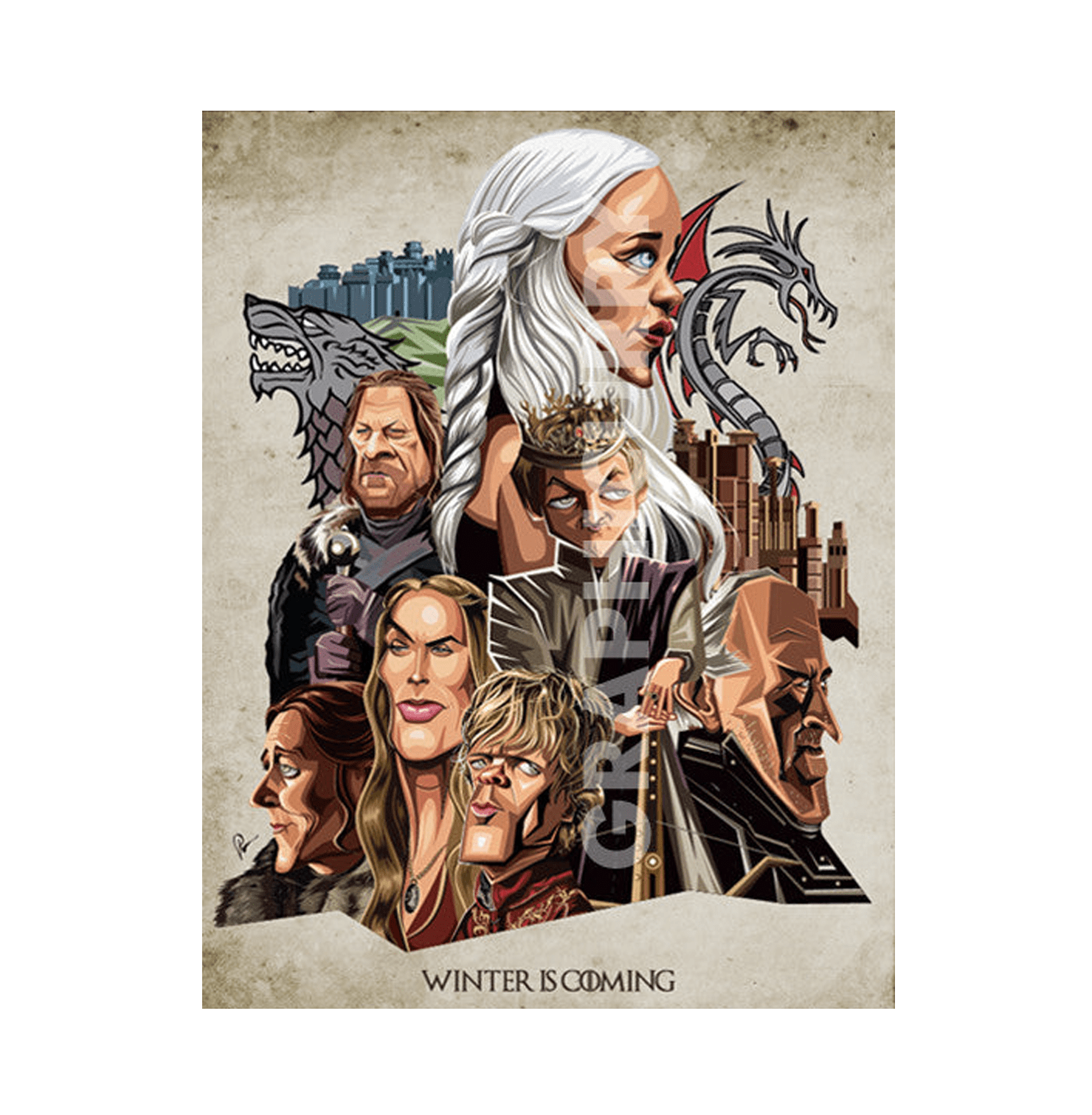 Game Of Thrones Winter Is Coming Wall Art - www.entertainmentstore.in