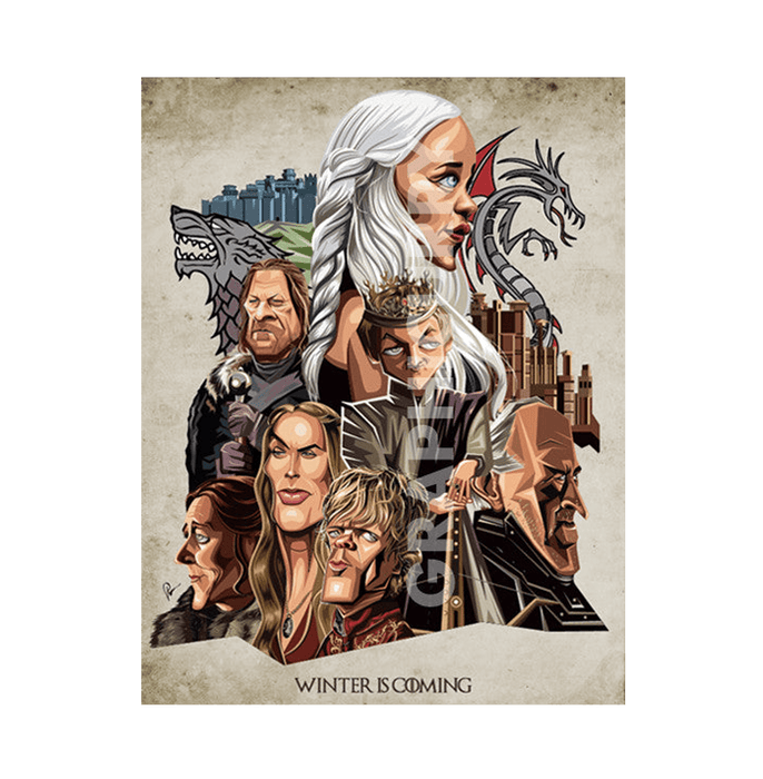 Game Of Thrones Winter Is Coming Wall Art - www.entertainmentstore.in