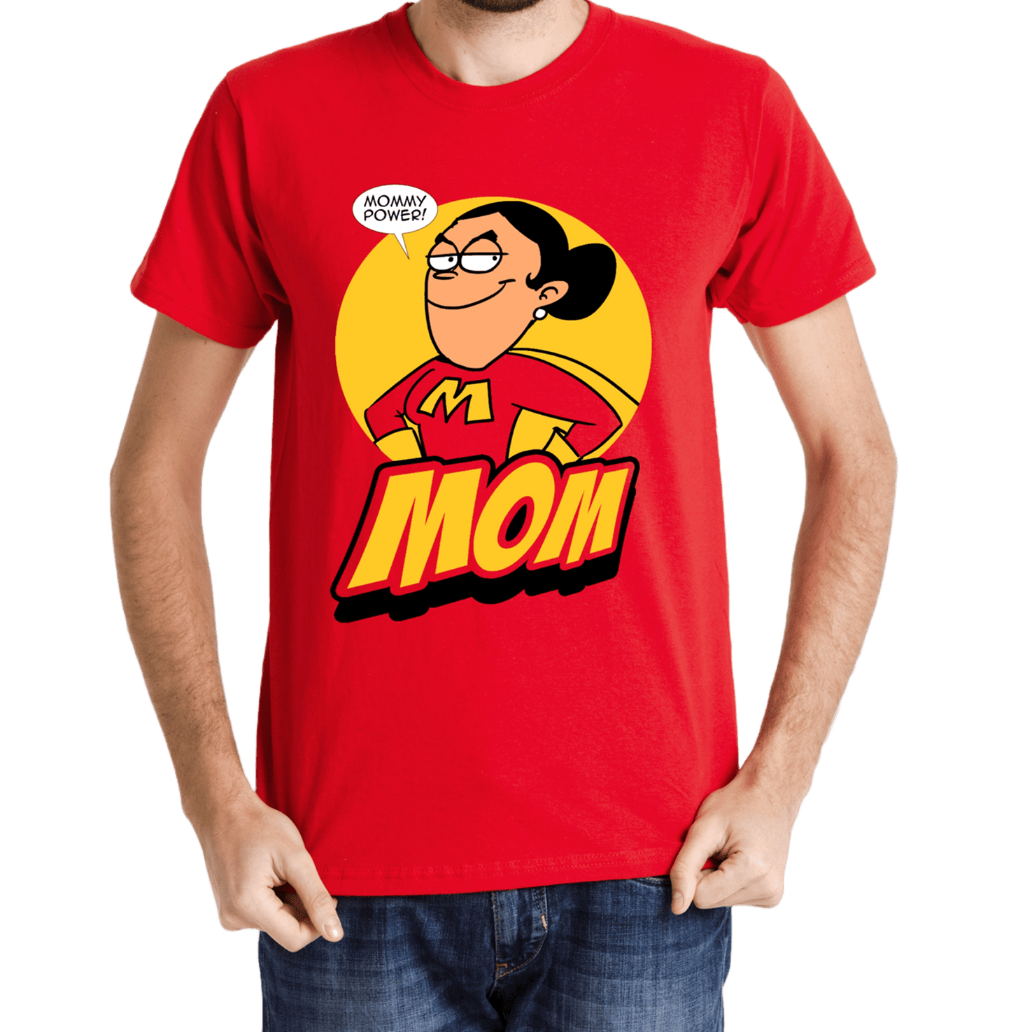 Mom Mommy Power Red Mens T Shirt - www.entertainmentstore.in