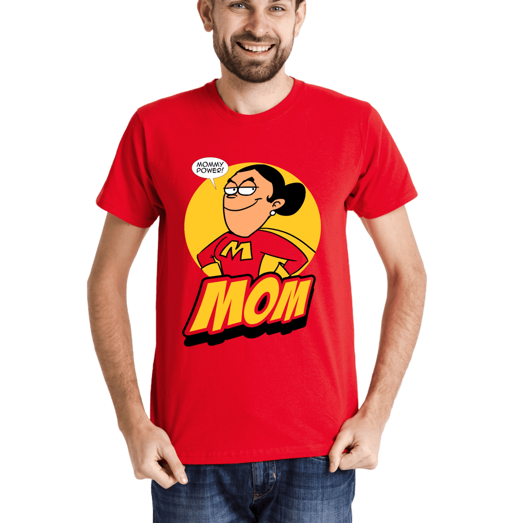 Mom Mommy Power Red Mens T Shirt - www.entertainmentstore.in