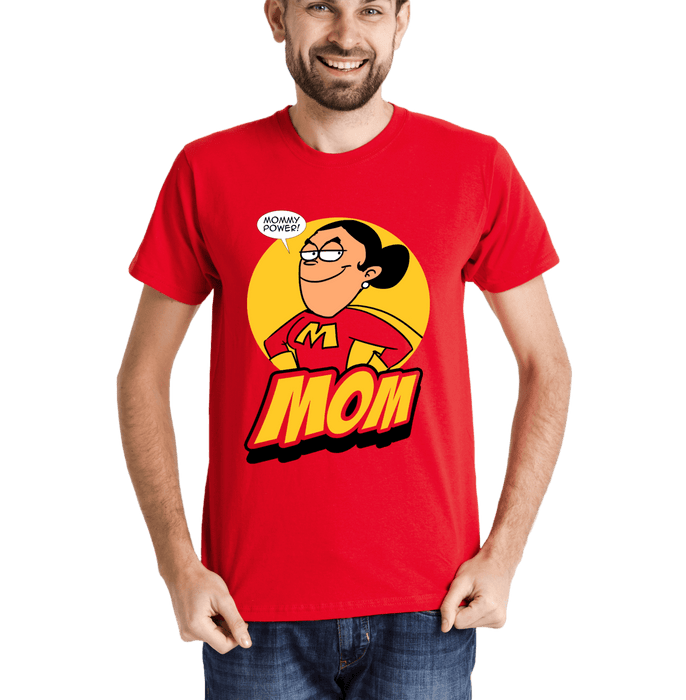 Mom Mommy Power Red Mens T Shirt - www.entertainmentstore.in
