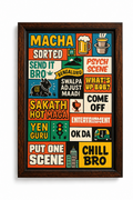Bengaluru Lingo Poster Frame