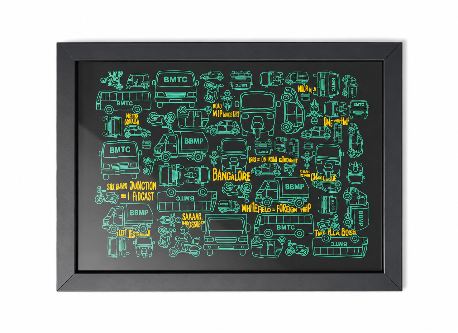Bengaluru Traffic Poster Frame