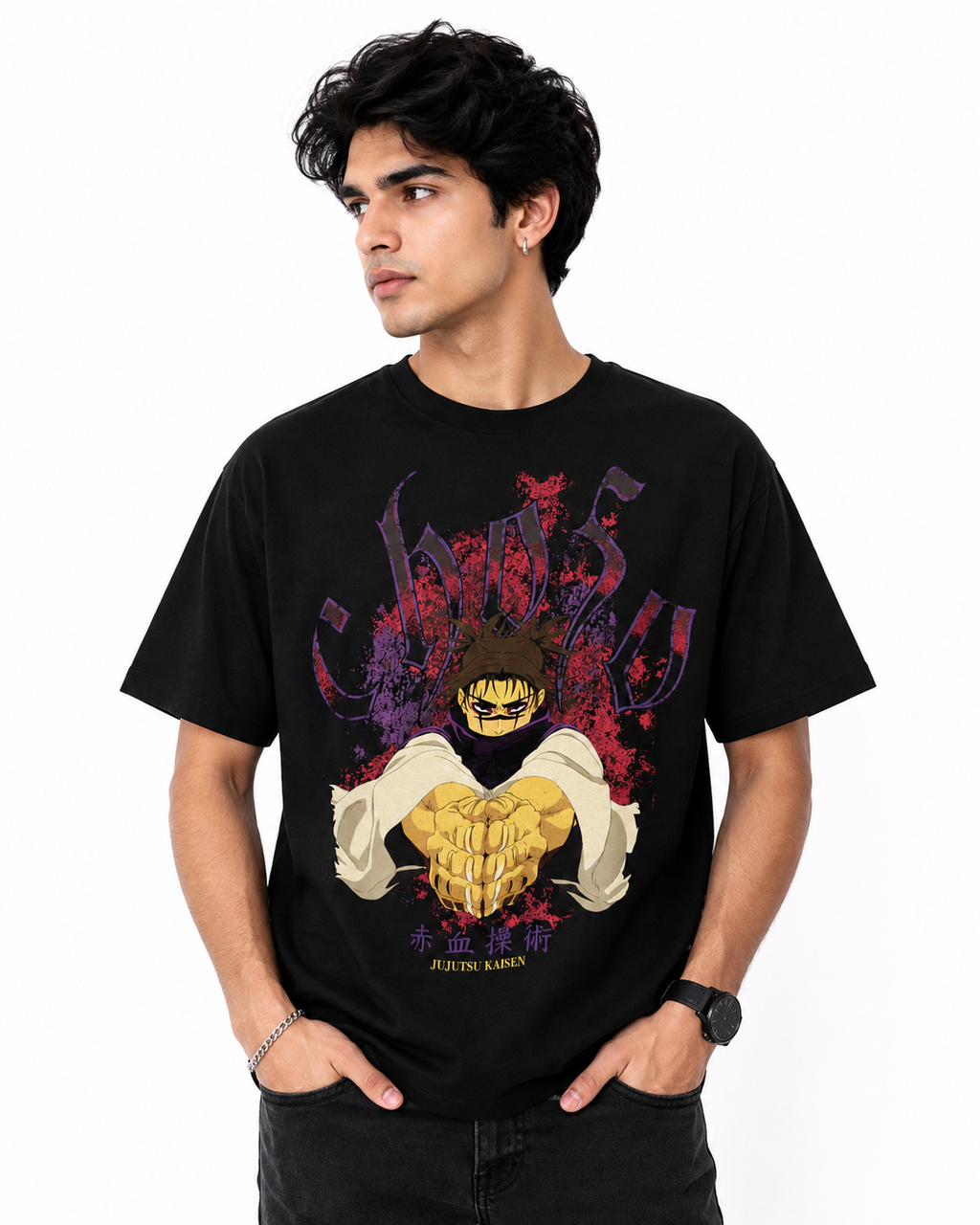 JUJUTSU KAISEN-S2 6562 BLACK YOUNG MEN TSHIRT