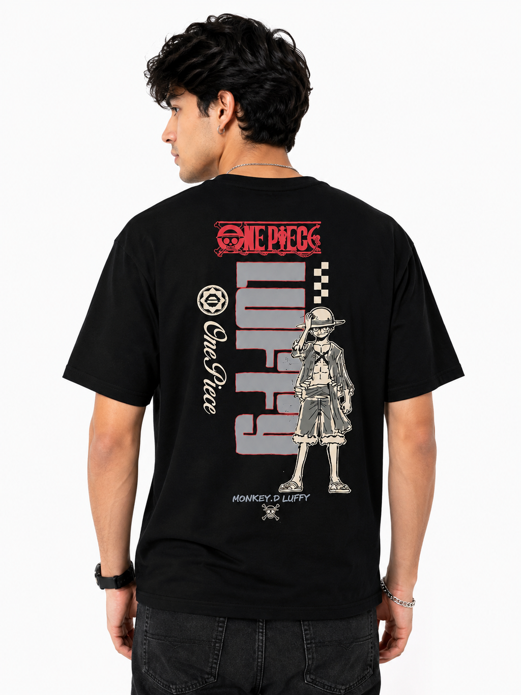One Piece 6634 Black T Shirt