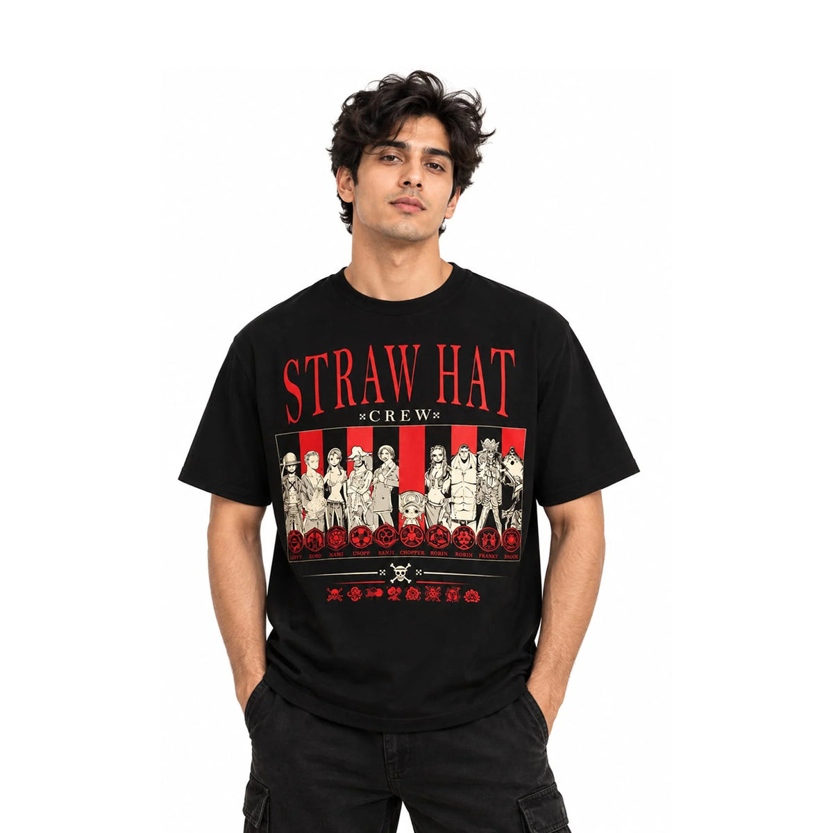 One Piece 9085 Black T Shirt