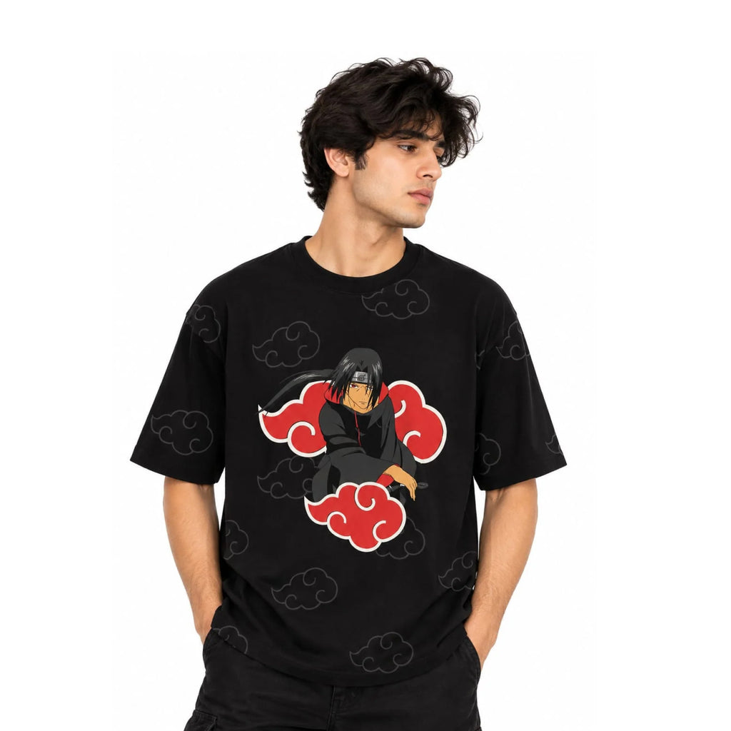 NARUTO ITACHI KUNAI BLACK OS T SHIRT