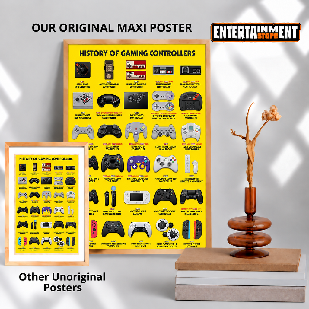 HISTORY OF GAMING CONTROLLERS MAXI POSTER