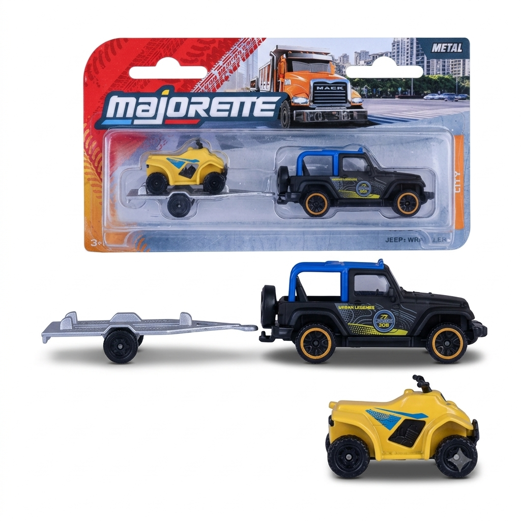 Majorette Metal Die-Cast Toy Cars - Yellow & Black Off-Road