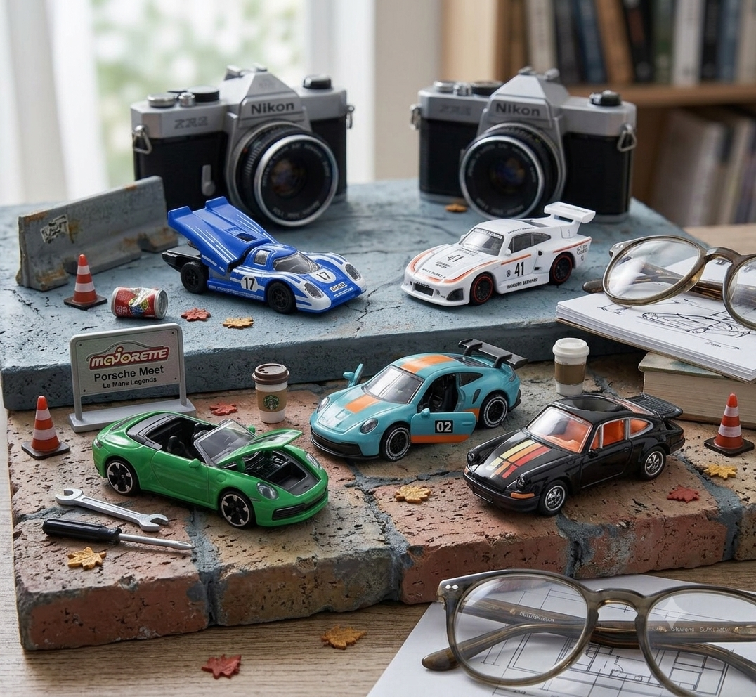 Majorette Porsche 5-Piece Die-Cast Car Set