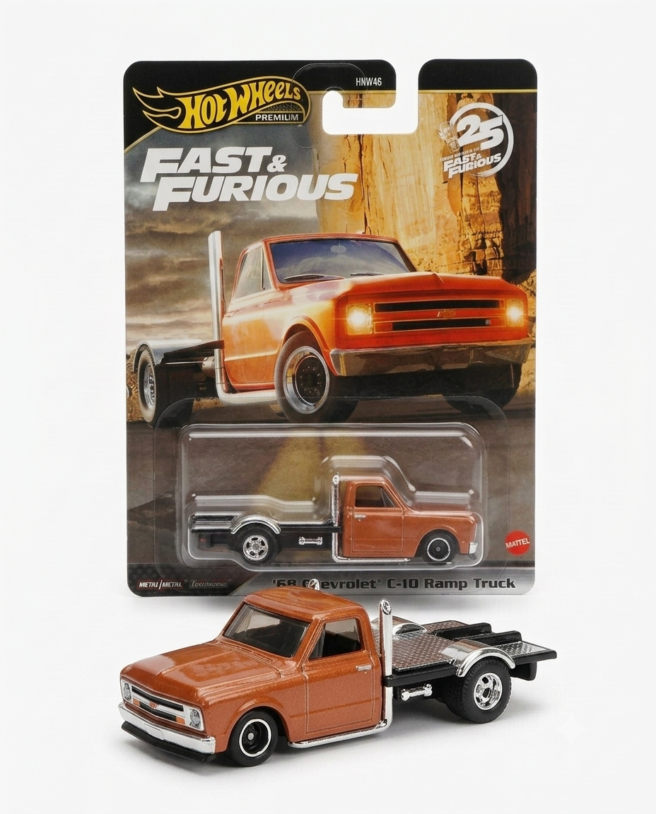 Hot Wheels Fast & Furious '67 Chevy C10 Truck, Orange