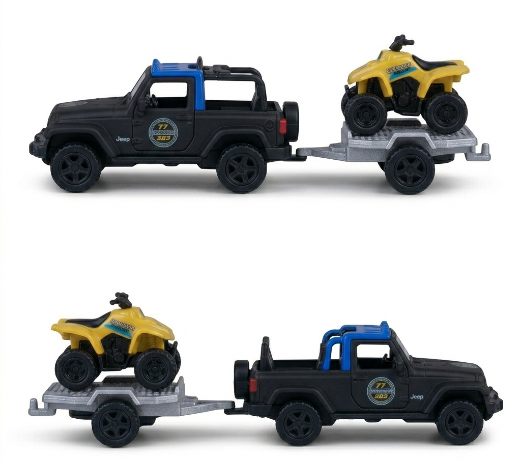 Majorette Metal Die-Cast Toy Cars - Yellow & Black Off-Road