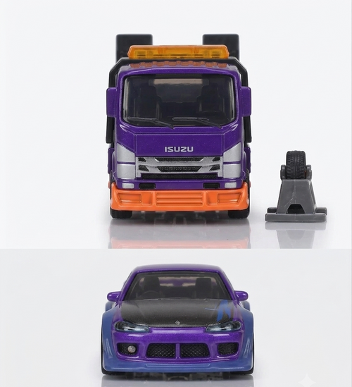 Majorette Isuzu NPR & Nissan Silvia S15 Spec R Aero Toy Set