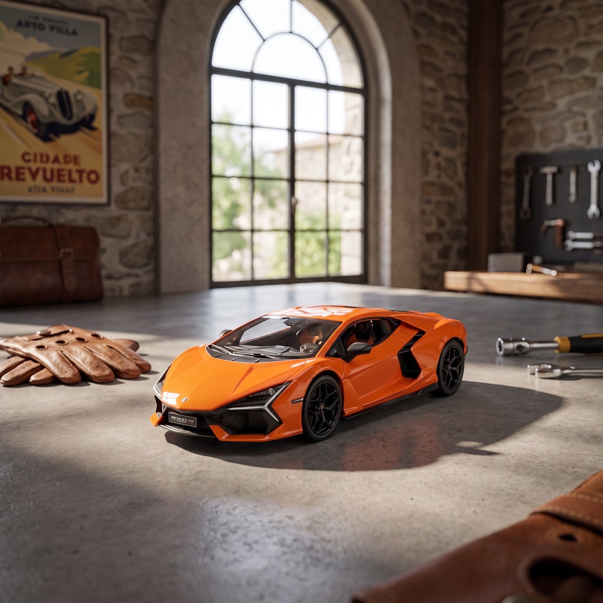 Lamborghini Revuelto Orange Car