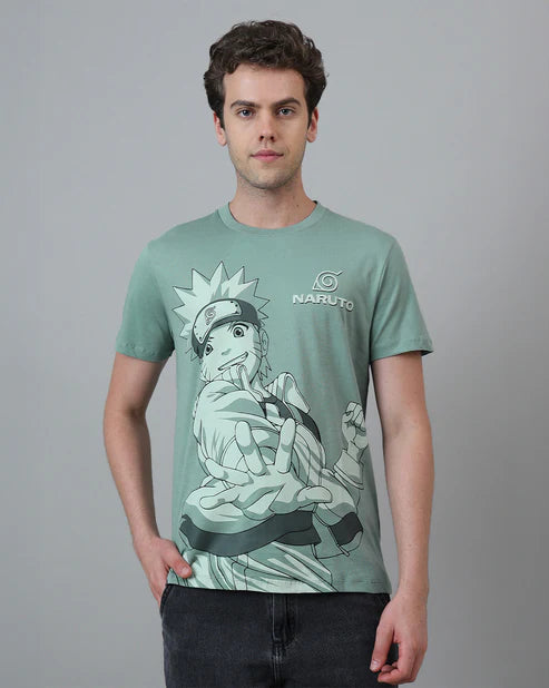 Naruto Printed Regular Fit Tshirt For Men