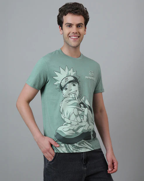Naruto Printed Regular Fit Tshirt For Men